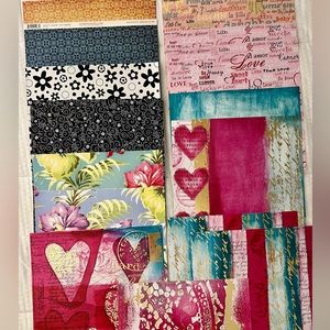 Scrapbook paper bundle of over 100 specialty papers & foam board alphabet